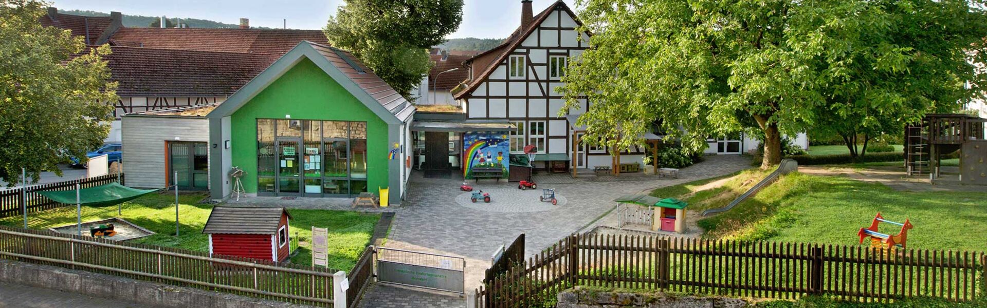 Außenansicht der Ev. Kindertagesstätte Twistetal - Berndorf