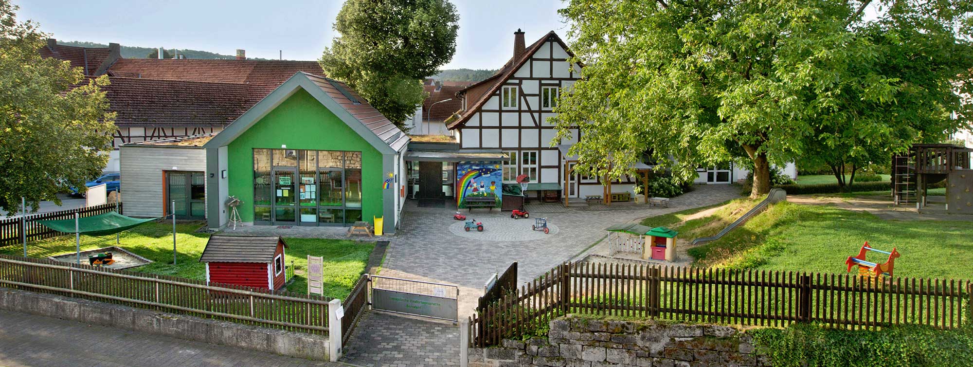 Außenansicht der Ev. Kindertagesstätte Twistetal - Berndorf